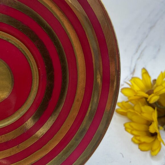 Shafford tea cup & saucer lusterware, red and gold, hand painted teacup, Japan - Picture 4 of 10